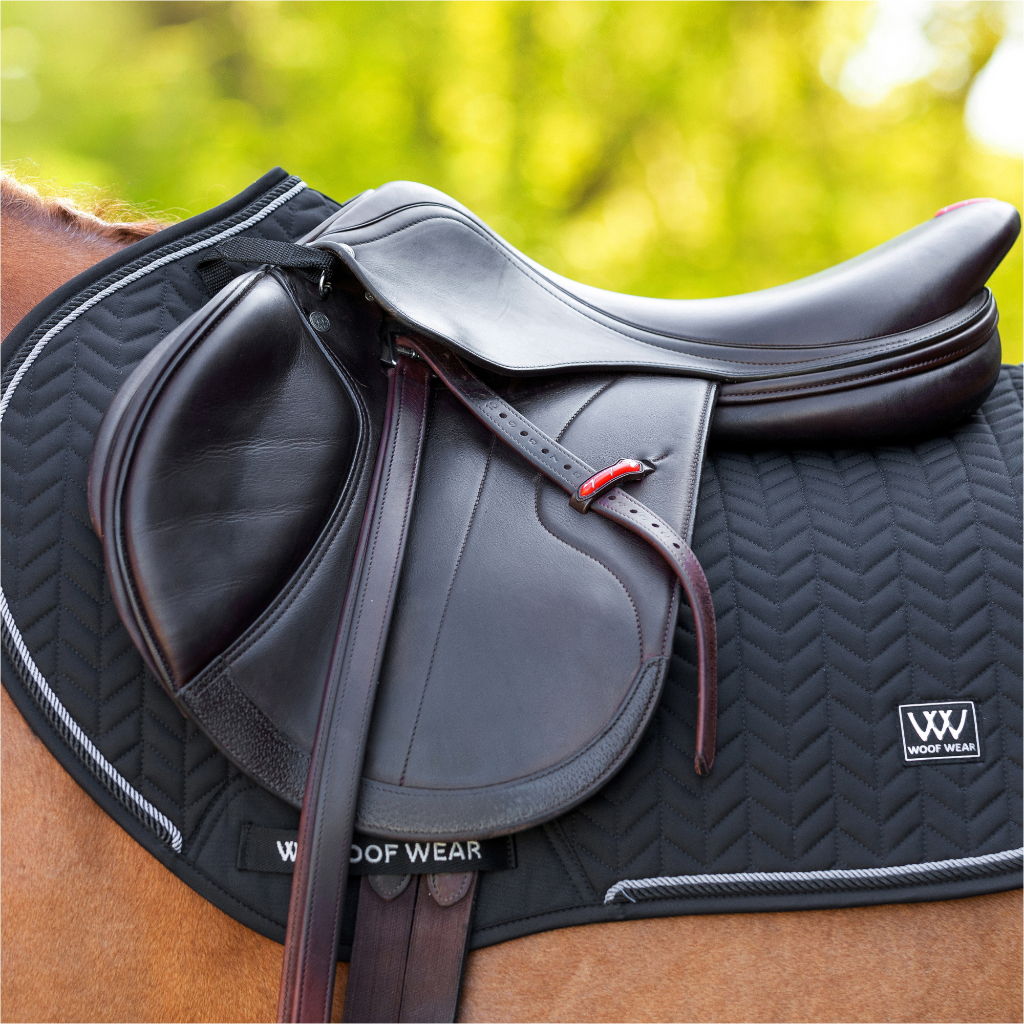 2025 Woof Wear Herringbone Close Contact Saddle Pad WS0044-BKBK - Black